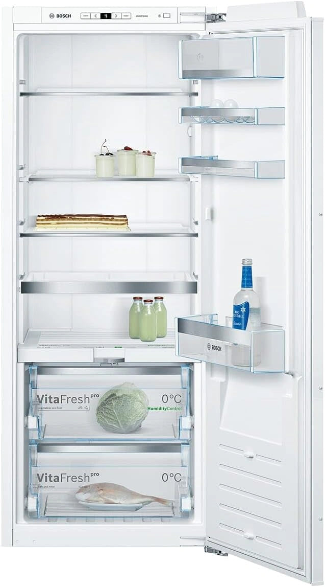 Lodówka Bosch KIF51AFE0 – pojemność 222 l, wymiary 140 x 56 cm, do kuchni