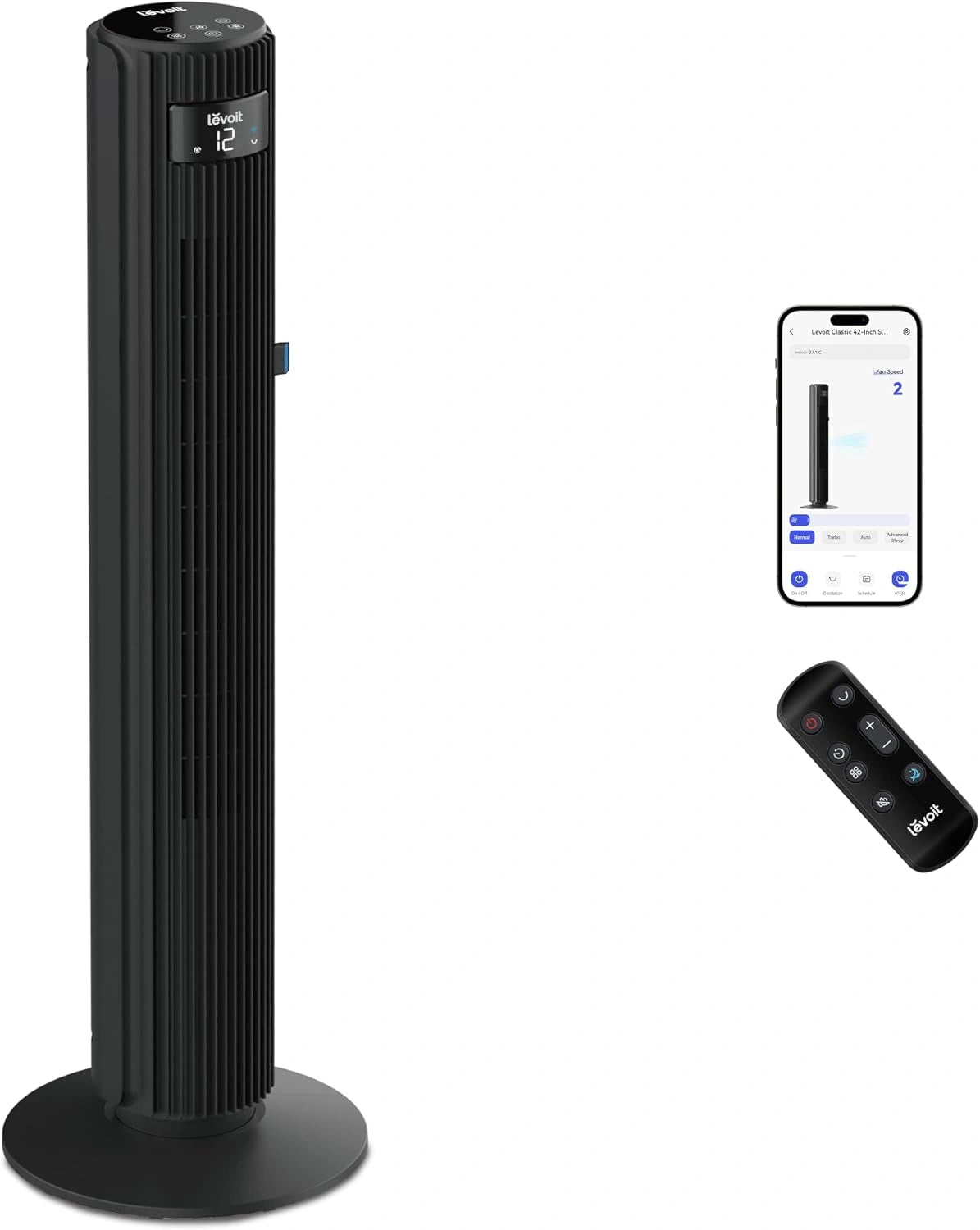 Wentylator LEVOIT – łączność Wi-Fi, do domu lub biura