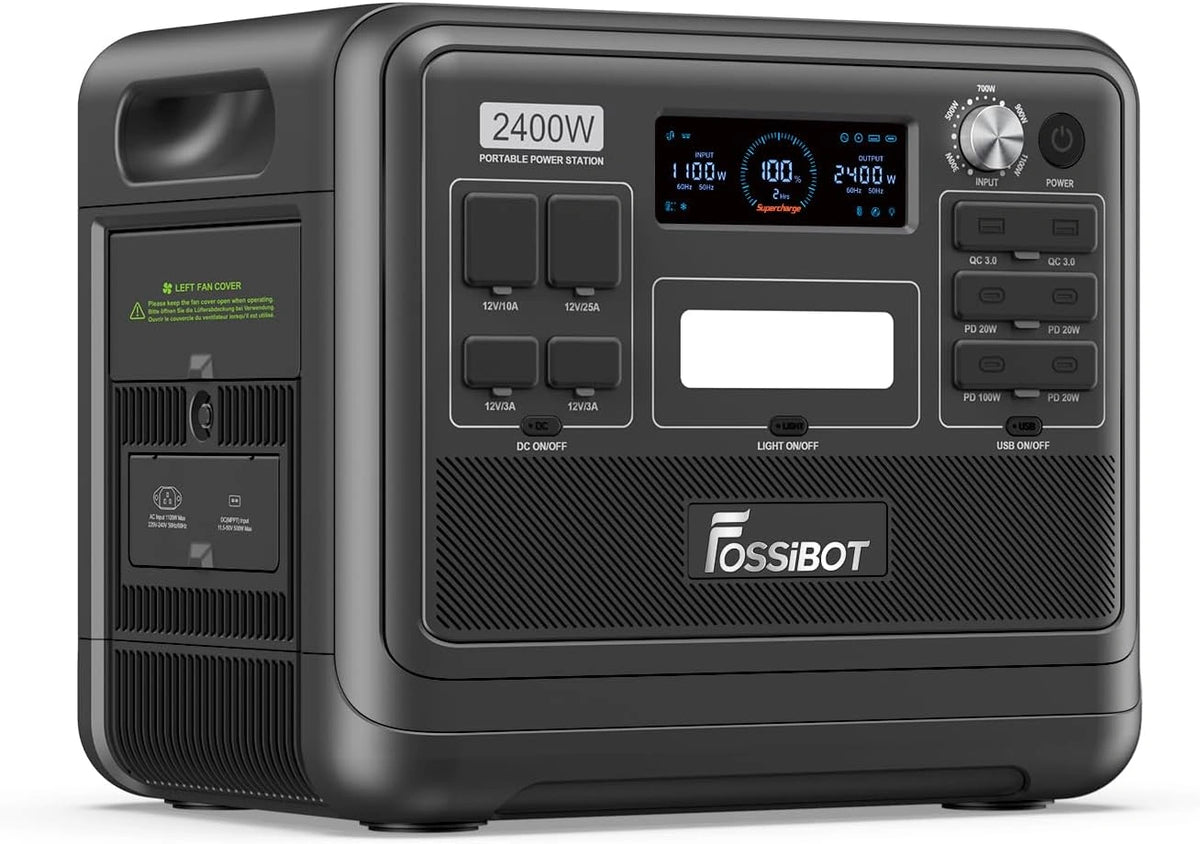 Stacja zasilania FOSSiBOT-Polska – moc 2400 W, energia 2048 Wh, do codziennego zastosowania