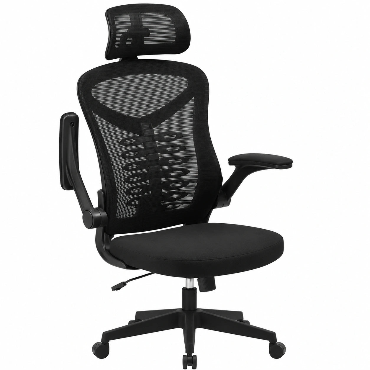 Chaise de Bureau Ergonomique avec Dossier en Maille Respirante et Accoudoirs 3D