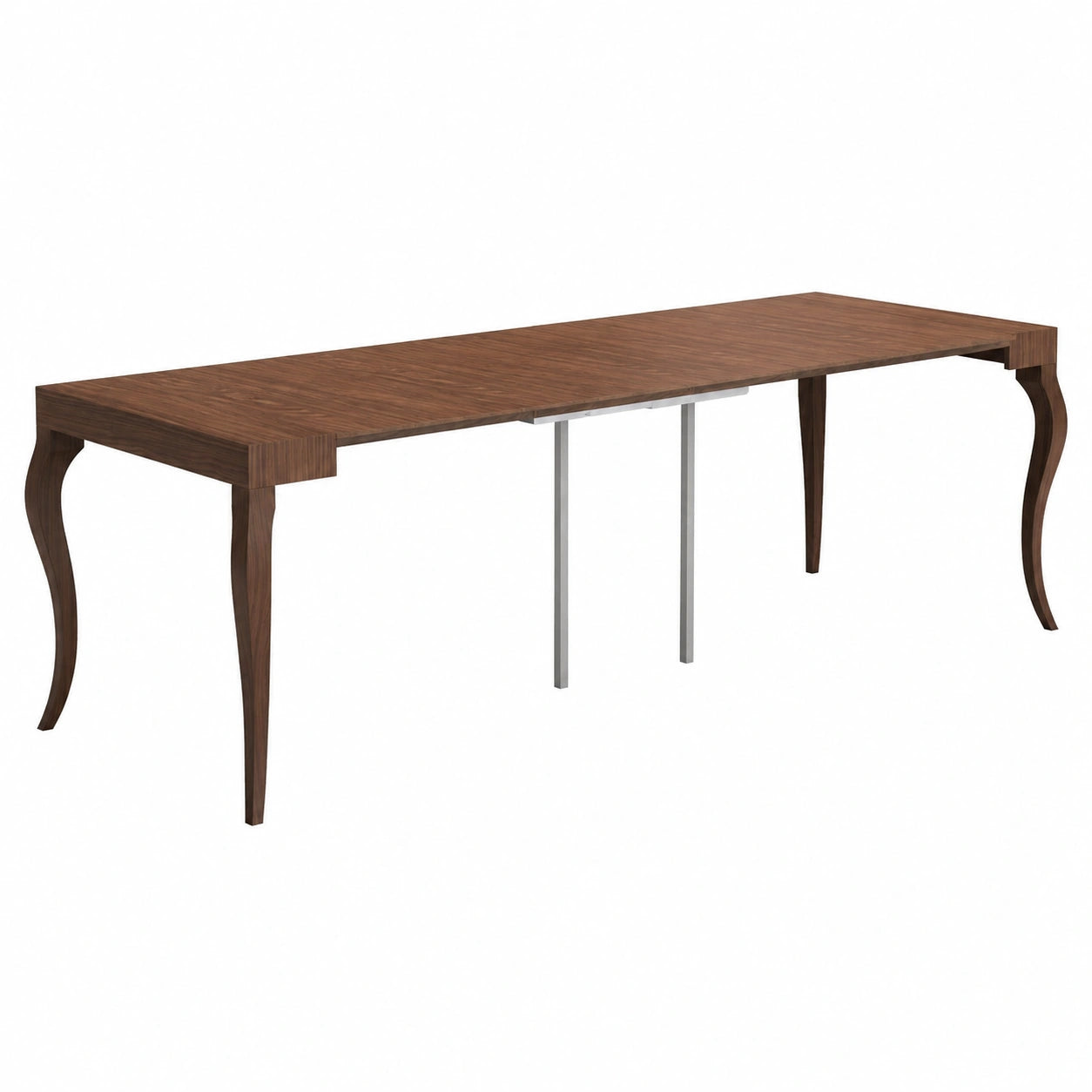 Console extensible en noyer pour salon, 14 personnes