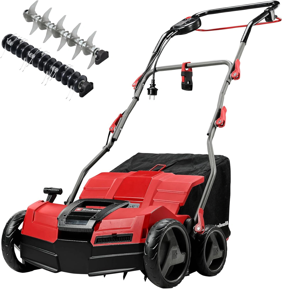 Wertykulator Einhell GE-SA – kolor czerwony i czarny, moc 1600 W, napięcie 230 V, do codziennego zastosowania