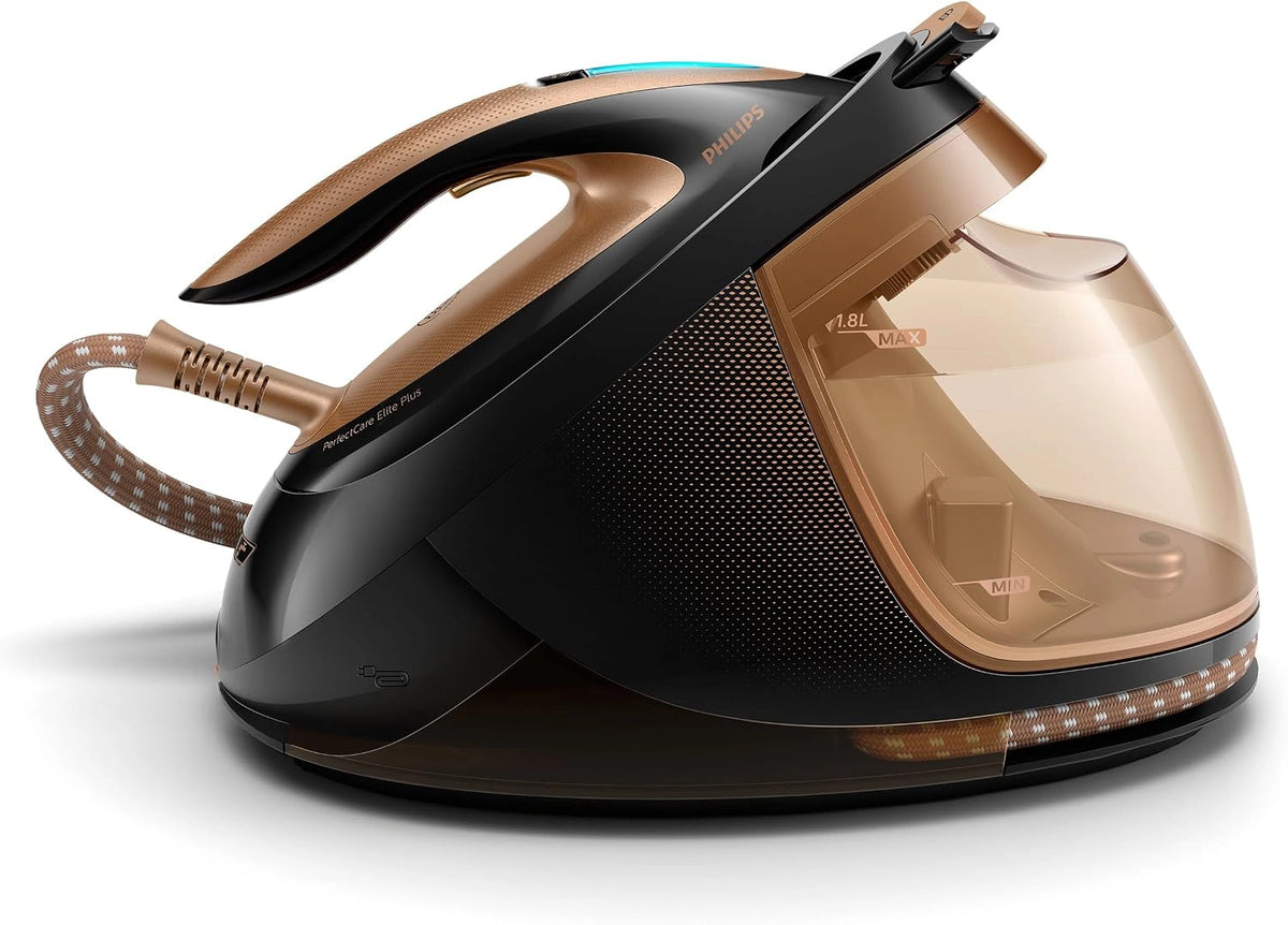 Stacja parowa Philips PerfectCare – kolor czarny i miedziany, moc 2700 W, pojemność 1,8 l, do codziennego zastosowania