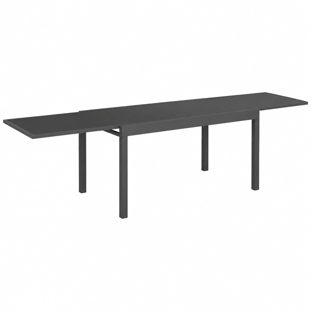 Table de Jardin Extensible Rectangulaire 8-12 Personnes Gris Anthracite