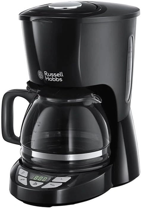 Ekspres do kawy Russell Hobbs – programator czasowy, kolor czarny, moc 1000 W, pojemność 1,25 l, do domu lub biura