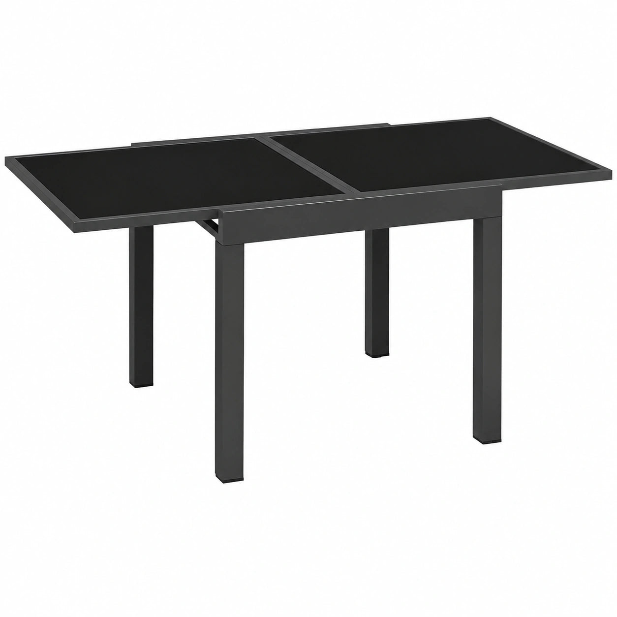 Table de Jardin Extensible avec Plateau en Verre