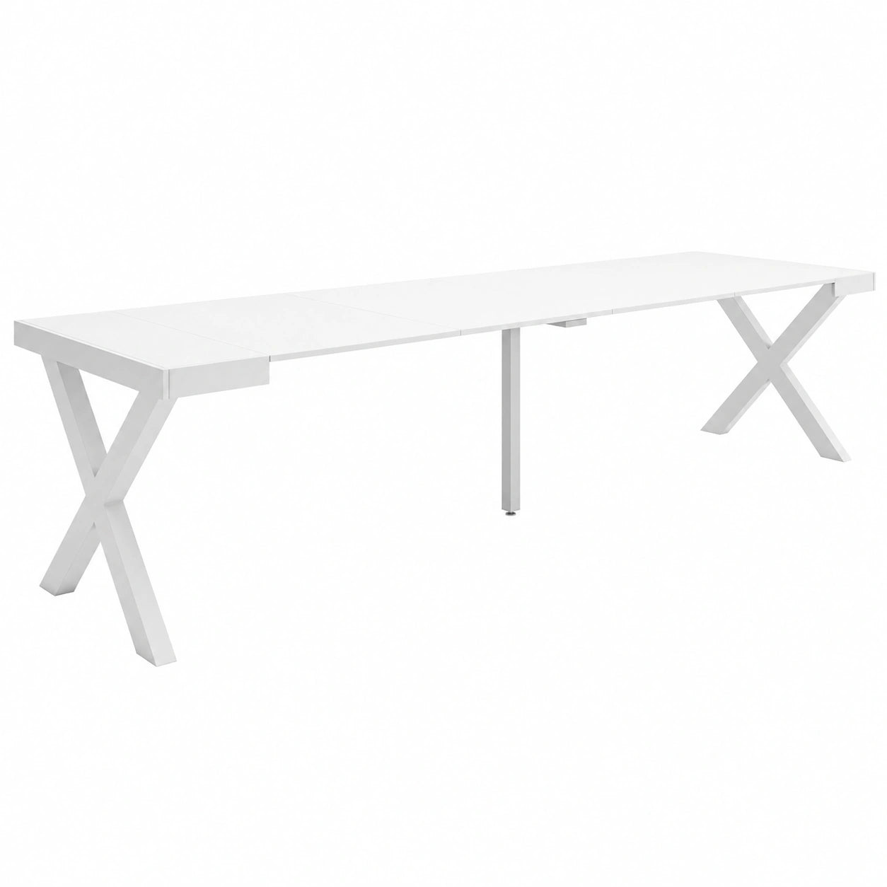 Table extensible moderne pour 14 personnes en bois massif