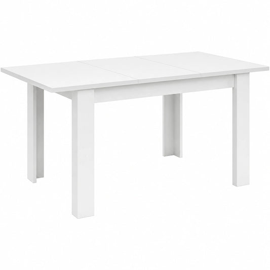 Table à manger extensible blanc brillant 140-190 cm
