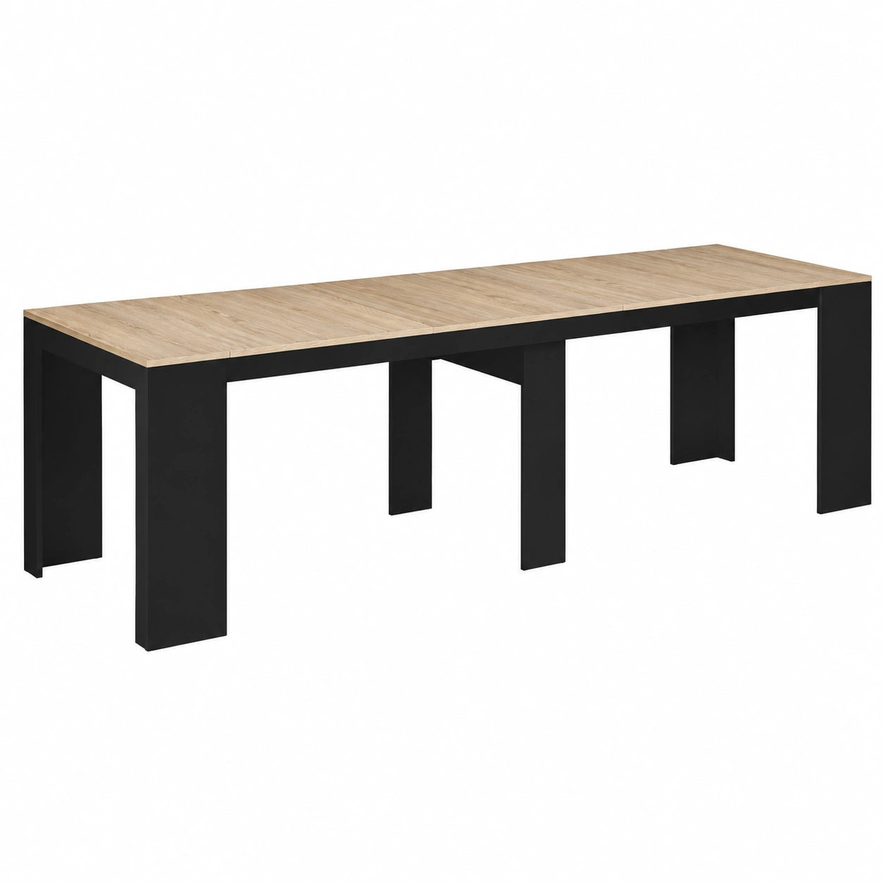 Table Console Extensible pour 10 Personnes en Bois et Hêtre