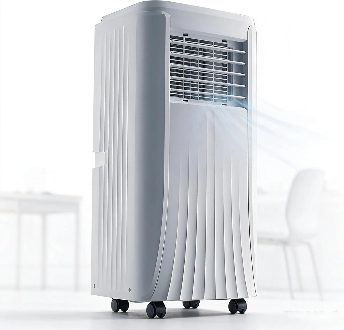 Klimatyzator – programator czasowy, sterowanie pilotem, oświetlenie LED, konstrukcja 3 w 1, powierzchnia do 25 m², wydajność 12000 BTU
