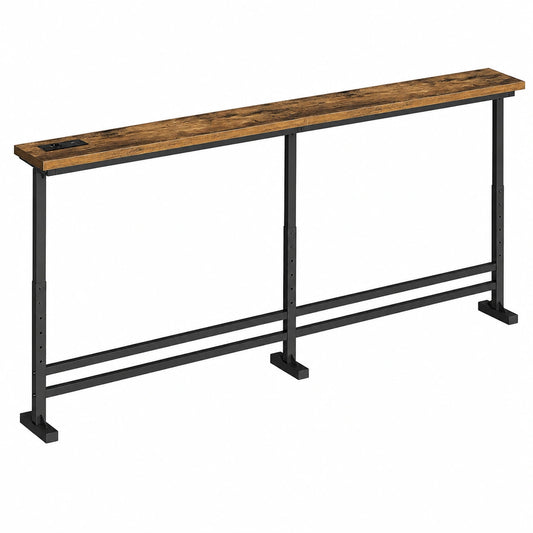 Table Console Longue avec Ports de Chargement pour Salon