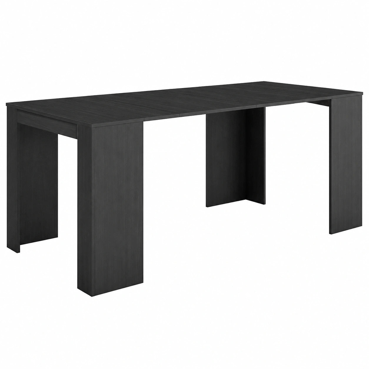 Console extensible moderne noire pour salle à manger