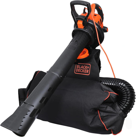 Dmuchawa ogrodowa BLACK+DECKER – konstrukcja 3 w 1, kolor czarny, moc 3000 W, pojemność 72 l, do pielęgnacji podłóg
