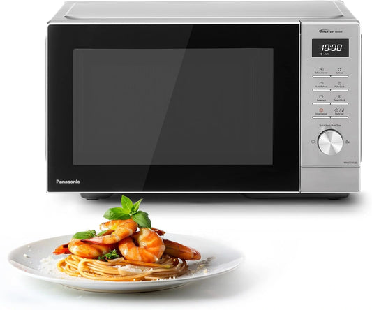 Kuchenka mikrofalowa Panasonic NN-SD36QSEPG – programator czasowy, kolor srebrny, moc 1000 W, pojemność 29 l, do codziennego zastosowania