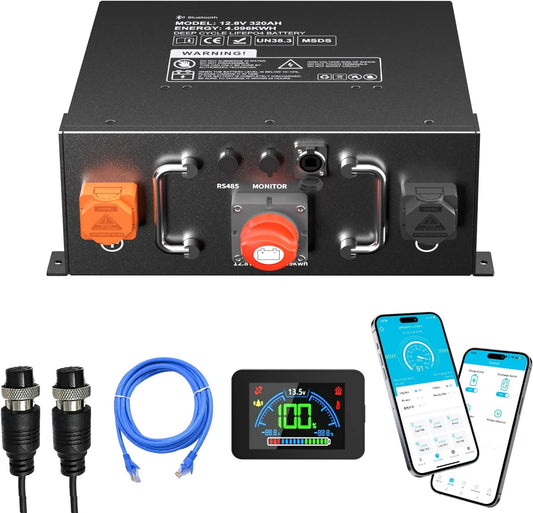 Akumulator – akumulator 320 Ah, energia 4096 Wh, napięcie 12 V, do zgodnych urządzeń lub pojazdów