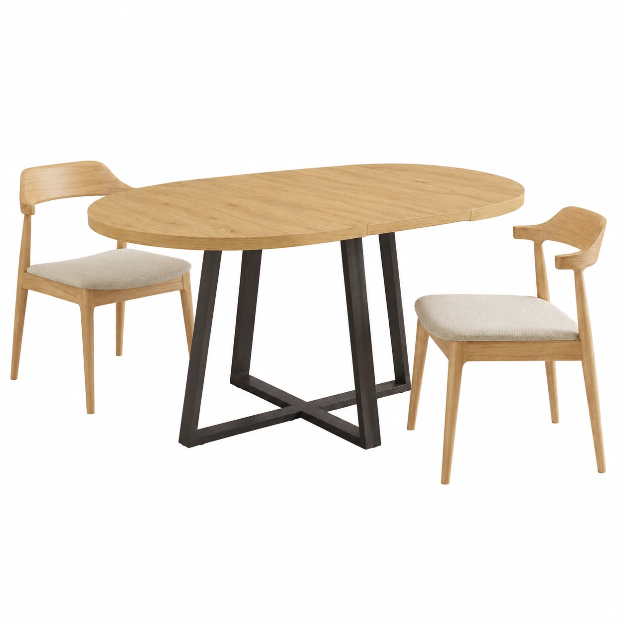 Table extensible ovale polyvalente en chêne