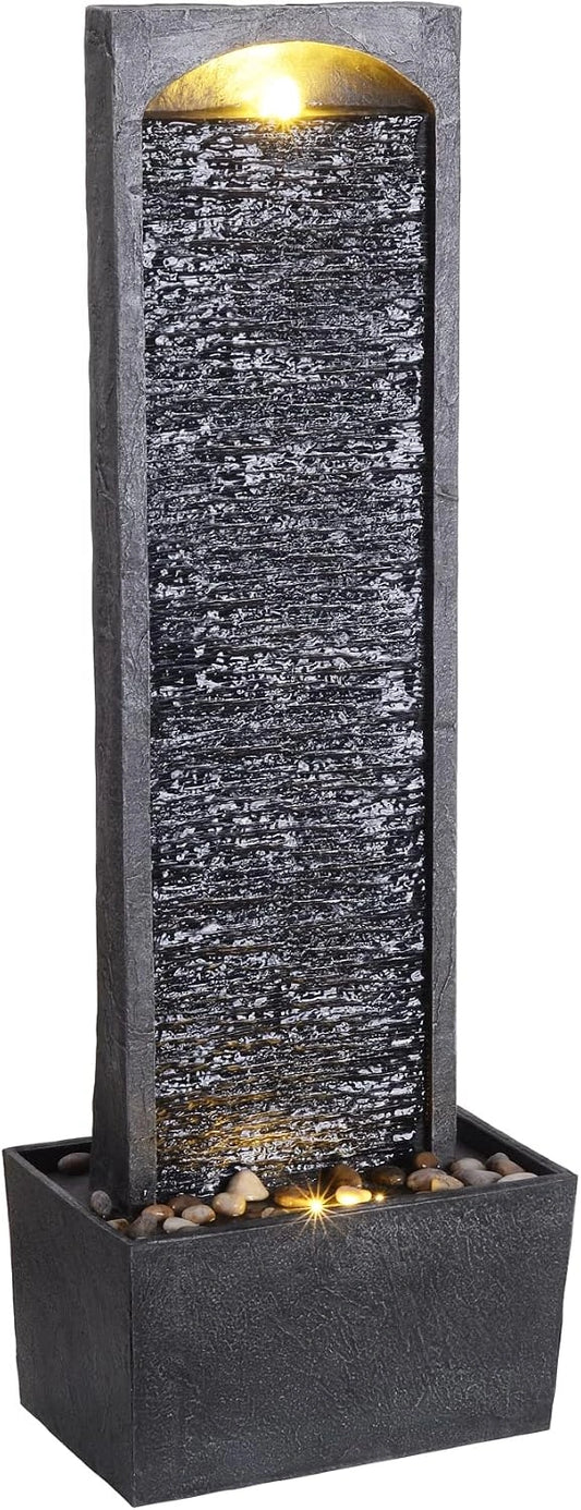 Fontanna ogrodowa Teamson – kolor szary i czarny, wymiary 33 x 20 x 98 cm, do codziennego zastosowania