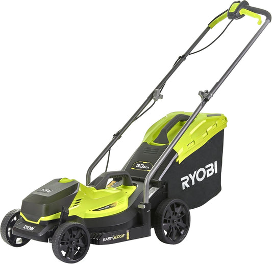 Kosiarka do trawy Ryobi – konstrukcja bezprzewodowa, regulacja wysokości, pojemność 35 l, napięcie 18 V, do codziennego zastosowania