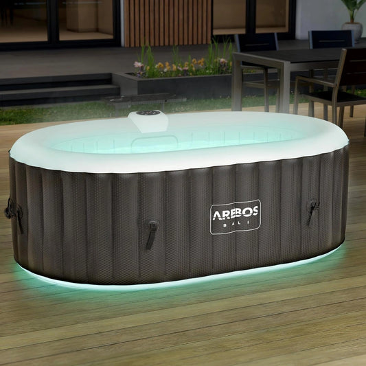Spa ogrodowe Arebos – pojemność 550 l, wymiary 190x120 cm, do codziennego zastosowania